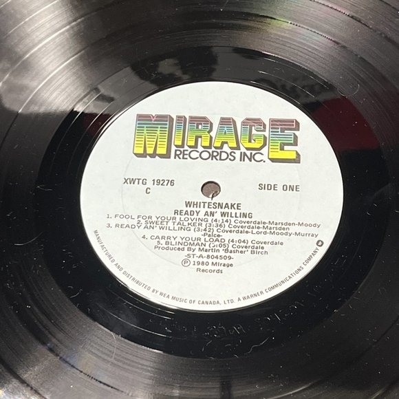 Whitesnake Vinyl. Ready and Willing. Canadian Release. 1980. V.G. Condition. - Picture 9 of 10